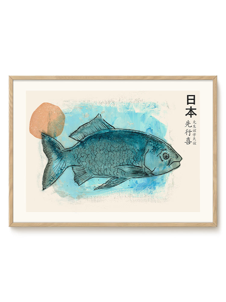 Yente - Japandi Sakana – modern wall art print, Falcozi Studio