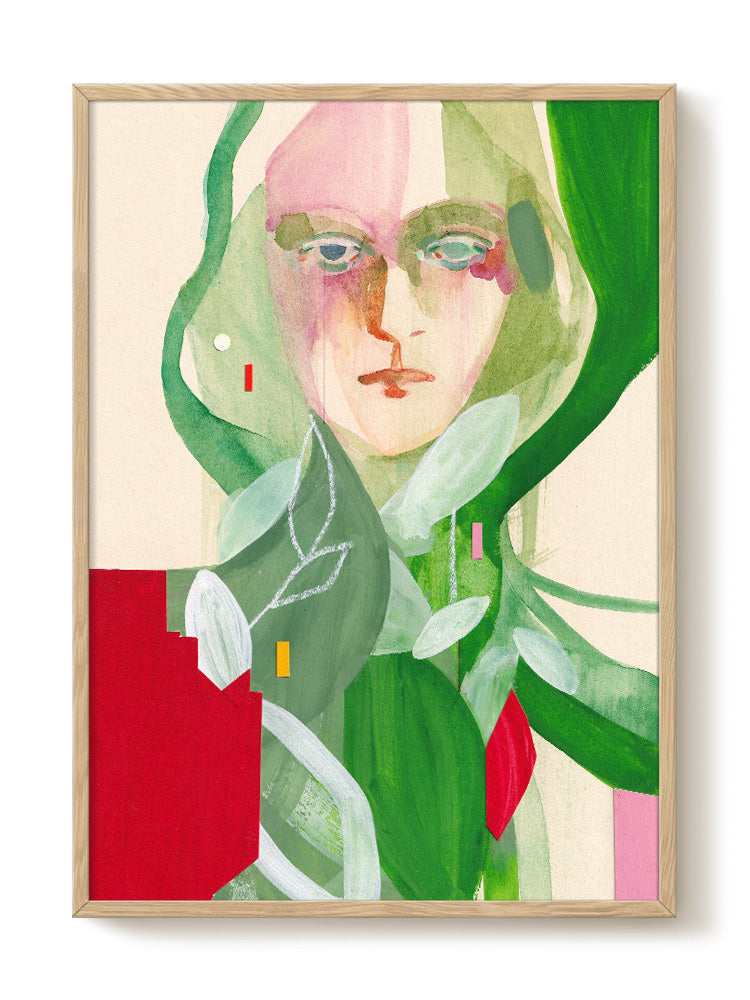 abstract portrait portrait pastel Poster