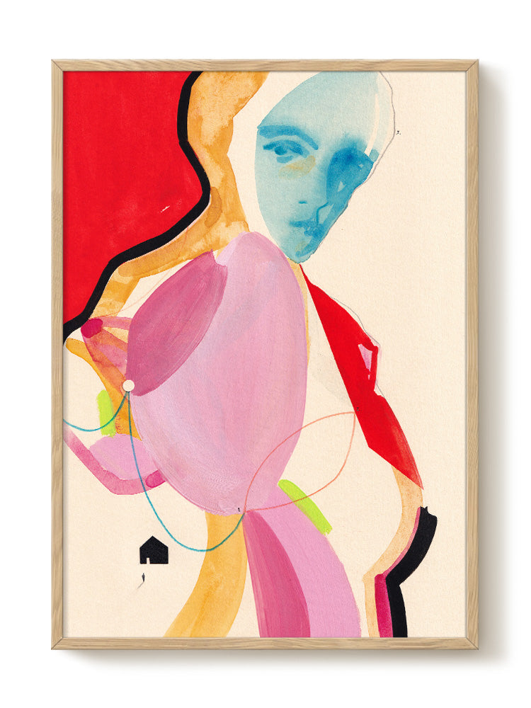 abstract portrait portrait pastel Poster