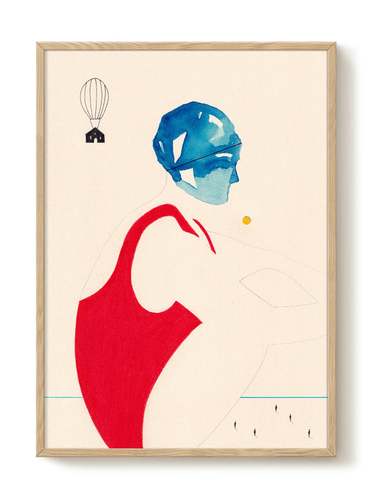 abstract portrait portrait pastel Poster