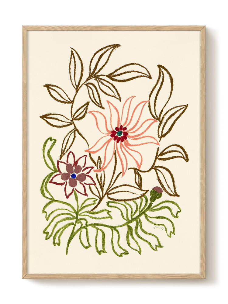 abstract portrait portrait pastel Poster