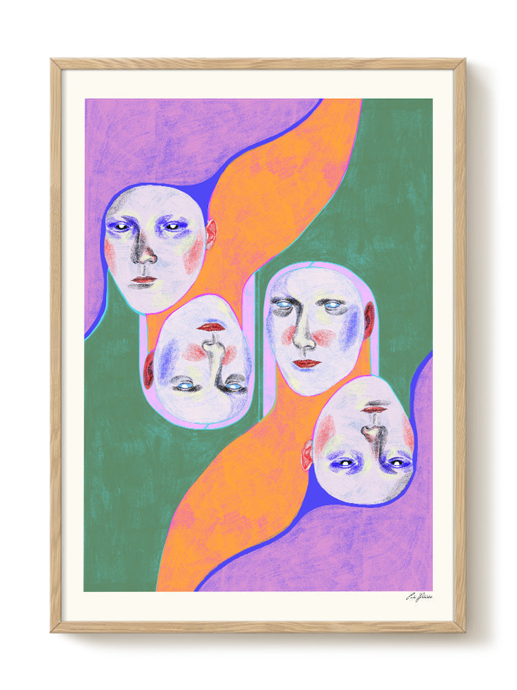 abstract portrait portrait Poster