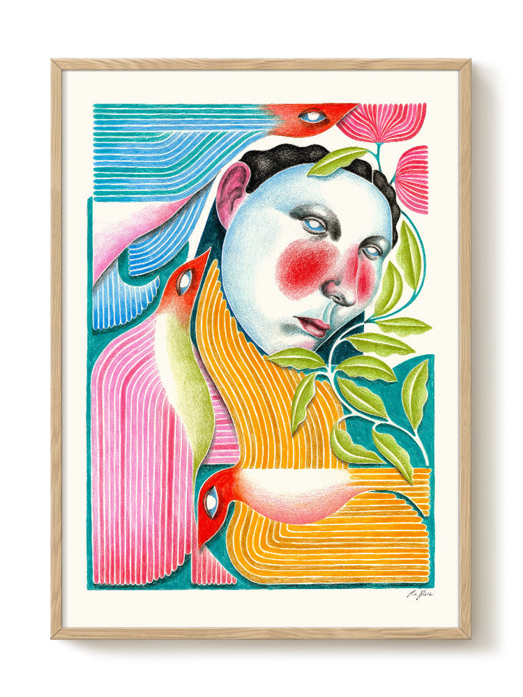 abstract portrait portrait Poster