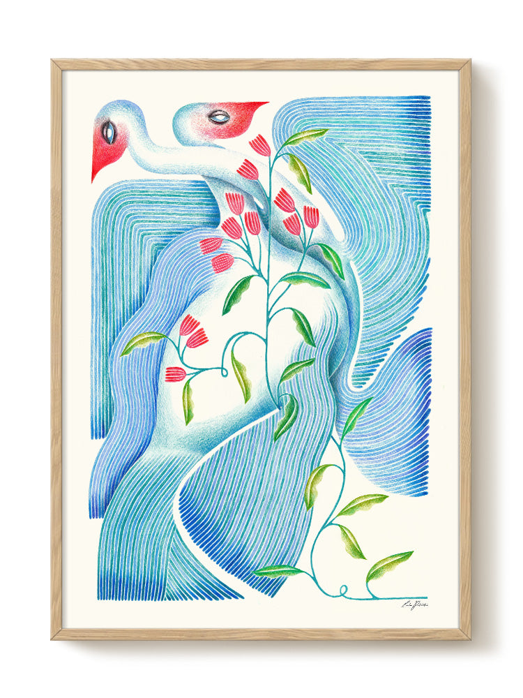 Carla Petelski - Cygnes – modern wall art print, Falcozi Studio