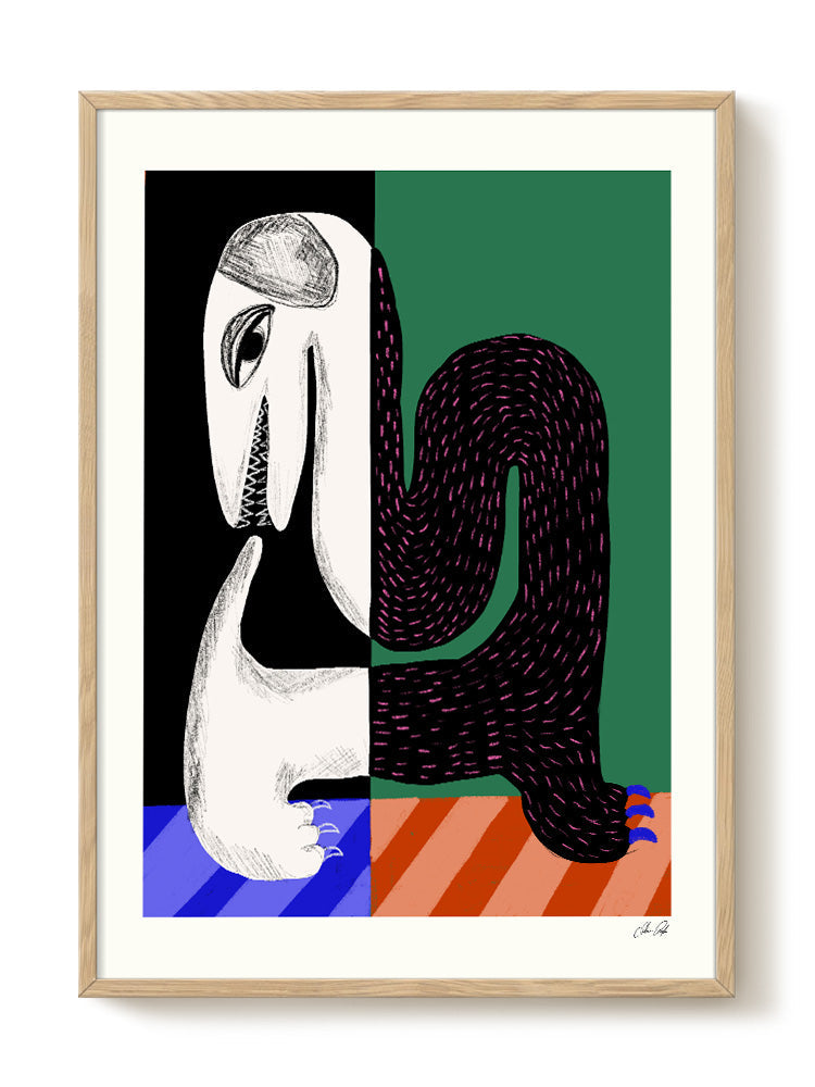 abstract animal portrait Poster