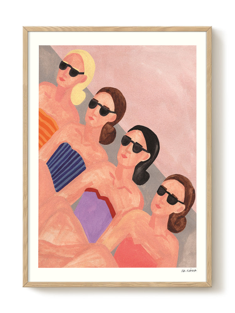 abstract portrait portrait pastel Poster