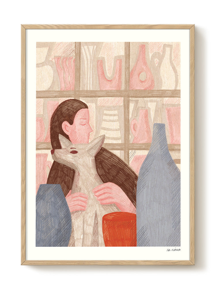 abstract portrait portrait pastel Poster