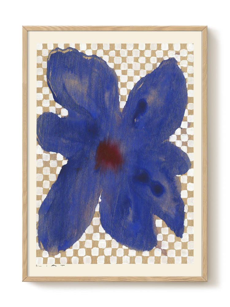 Liat Greenberg - Flowers and Checks II – modern wall art print, Falcozi Studio