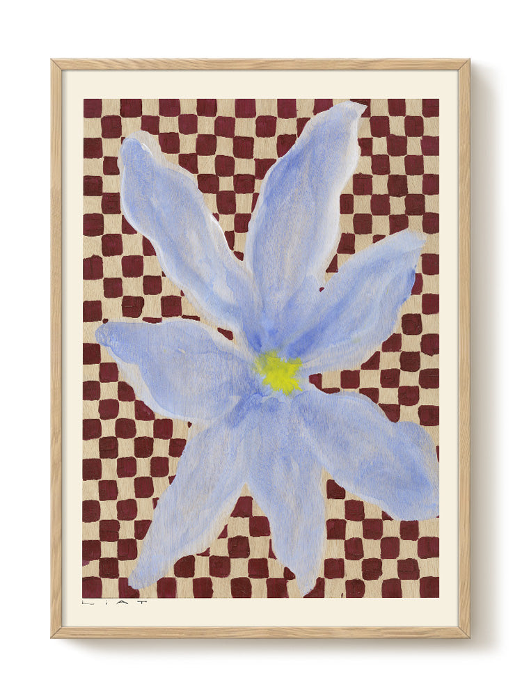 Liat Greenberg - Flowers and Checks I – modern wall art print, Falcozi Studio