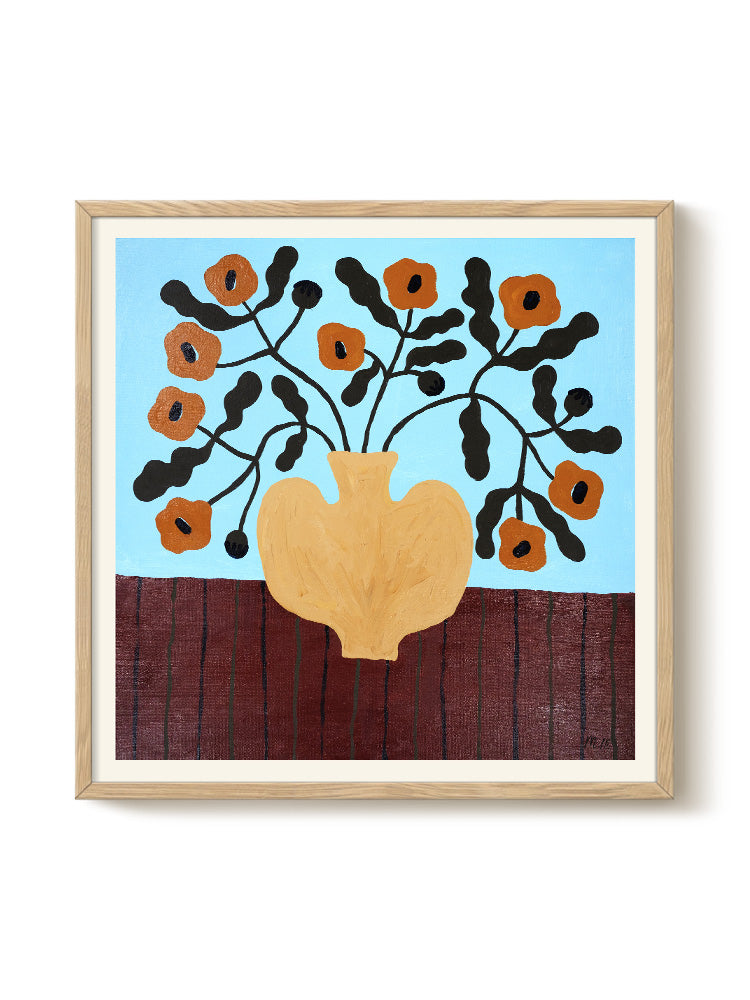 Madelen - Orange Poppies – modern wall art print, Falcozi Studio