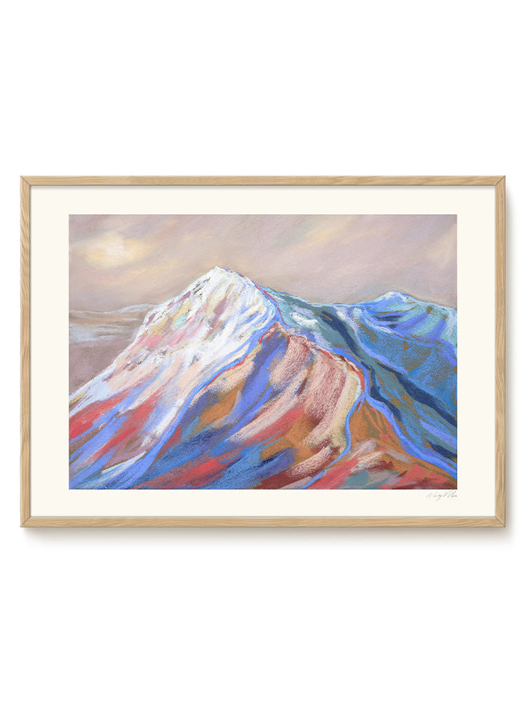 abstract landscape horizontal pastel Poster