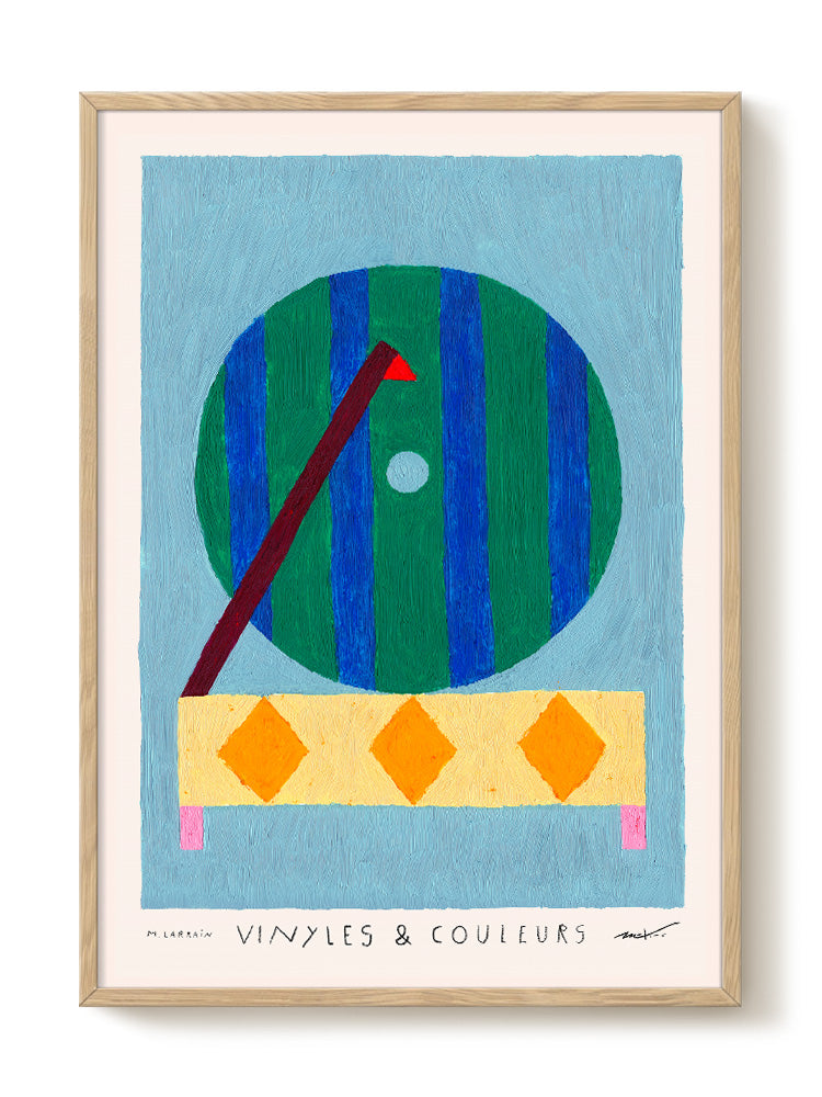 Matías Larraín - Vinyles & Couleurs II – modern wall art print, Falcozi Studio