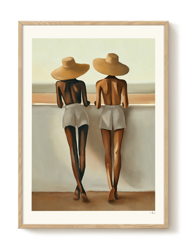 Maxime - Spying Duo – modern wall art print, Falcozi Studio