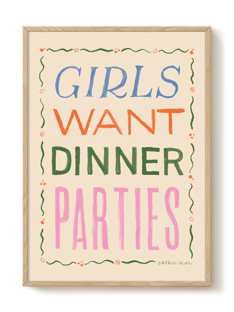 Phthalo Ruth - Dinner Parties – modern wall art print, Falcozi Studio