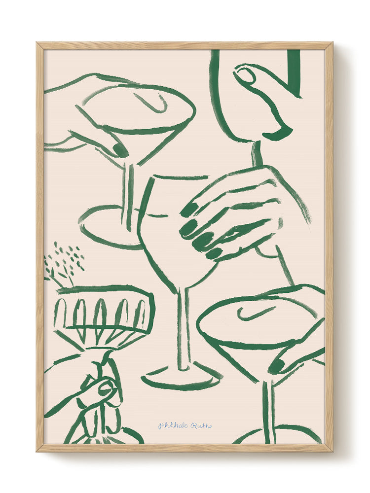 Phthalo Ruth - Cheers – modern wall art print, Falcozi Studio