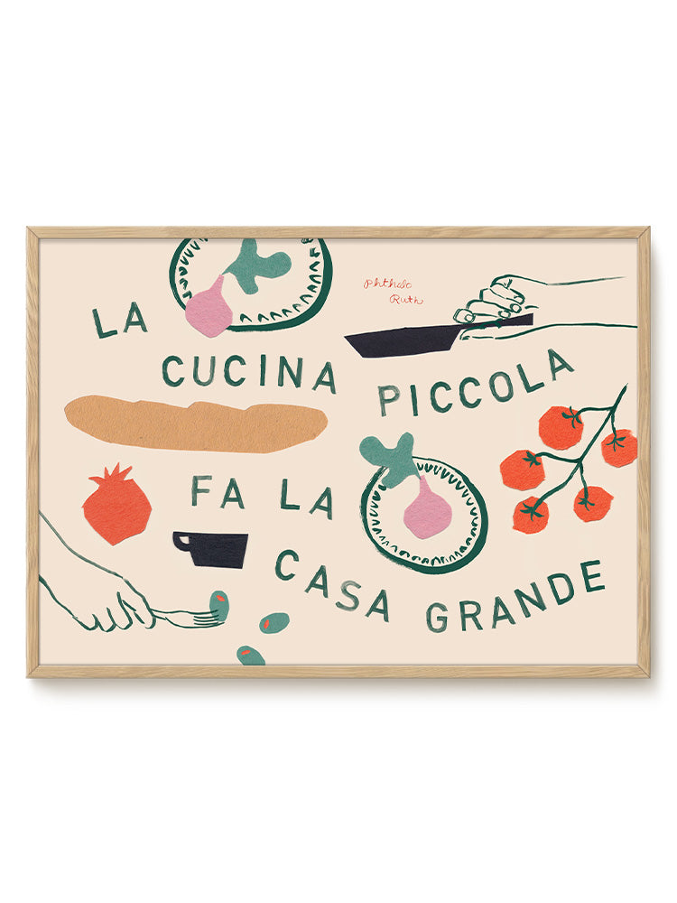 Phthalo Ruth - Small kitchen makes a big Home – modern wall art print, Falcozi Studio