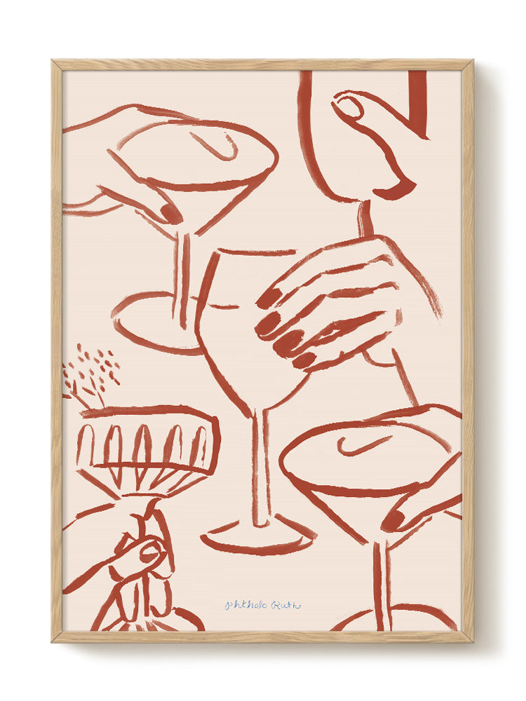 Phthalo Ruth - Cheers II – modern wall art print, Falcozi Studio