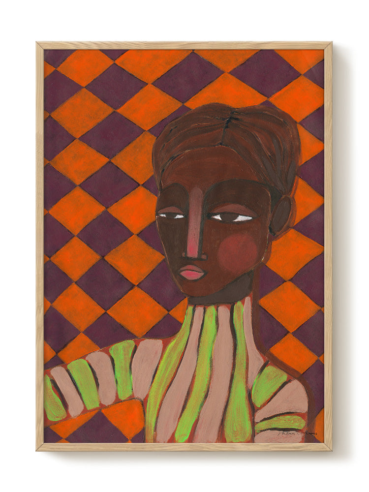 abstract portrait portrait pastel Poster