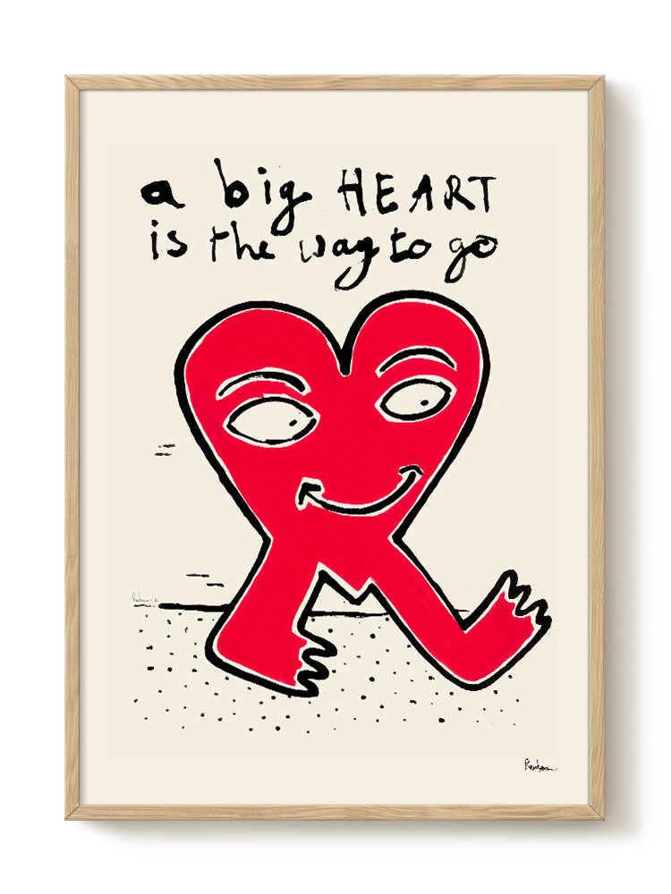 Reubens - Big heart – modern wall art print, Falcozi Studio