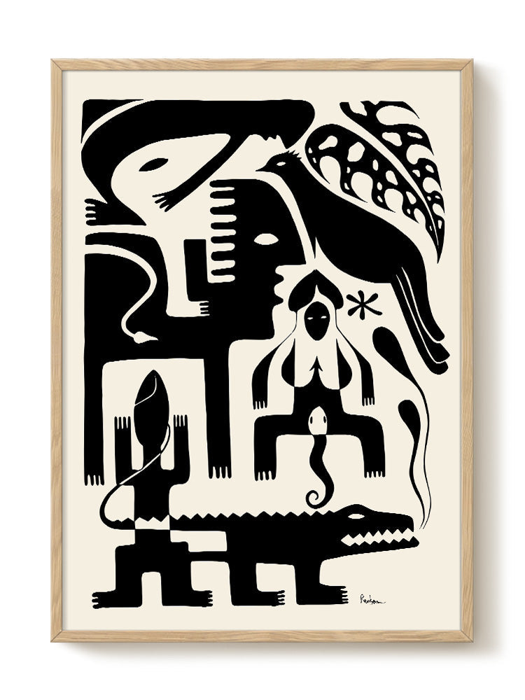 abstract portrait portrait Poster