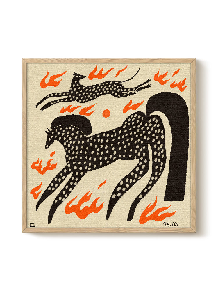 Abstract Birds Print – modern animal wall art, unique design