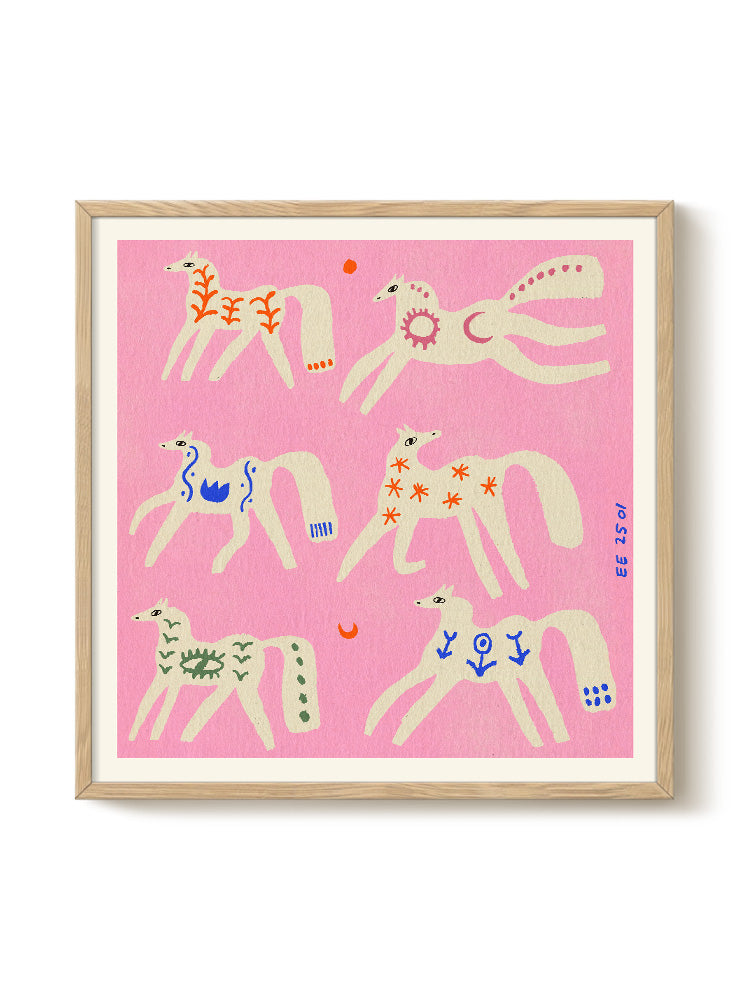 Abstract Birds Print – modern animal wall art, unique design