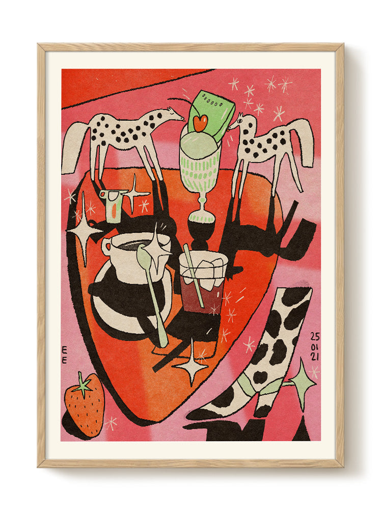 abstract animal portrait Poster