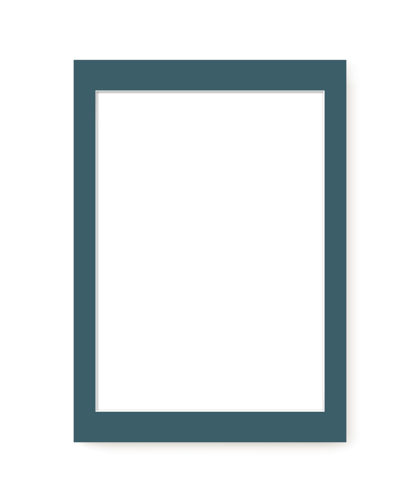 Petrol Blue Mat Board – modern wall art print, Falcozi Studio