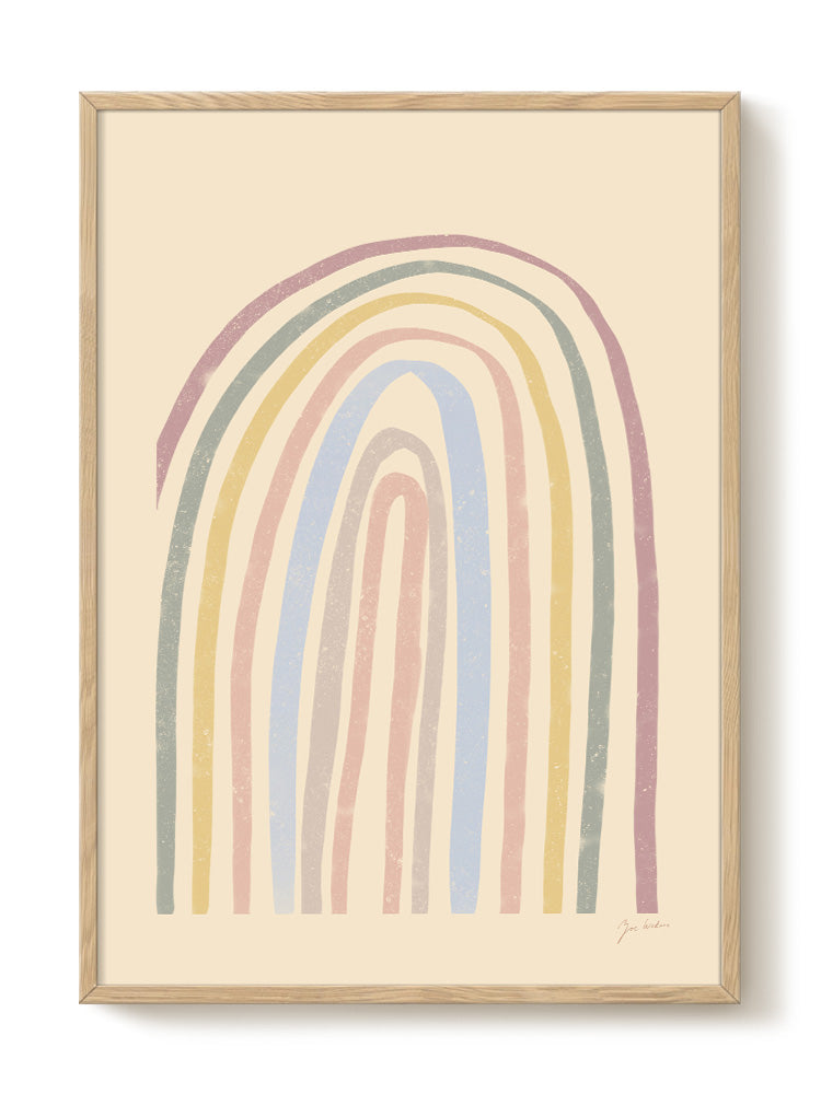 Zoe - Pastel Rainbow – modern wall art print, Falcozi Studio