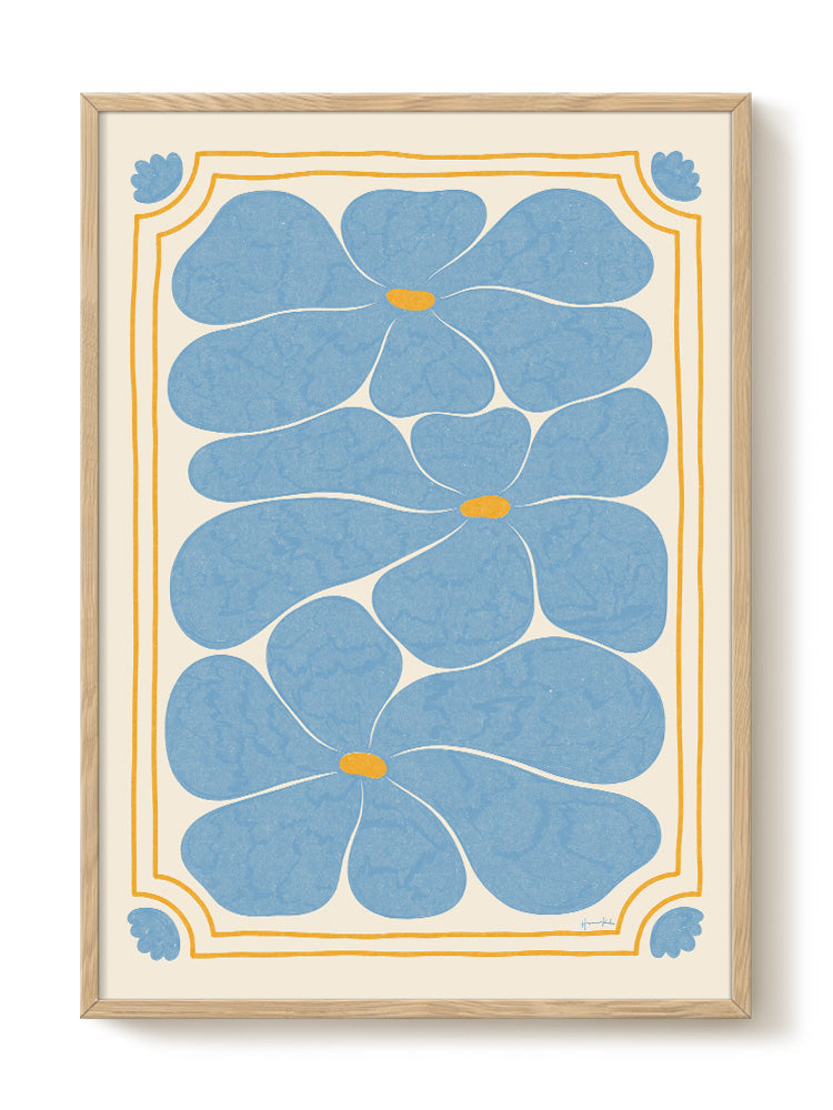 Hanna KL - Nostalgia Blue – modern wall art print, Falcozi Studio