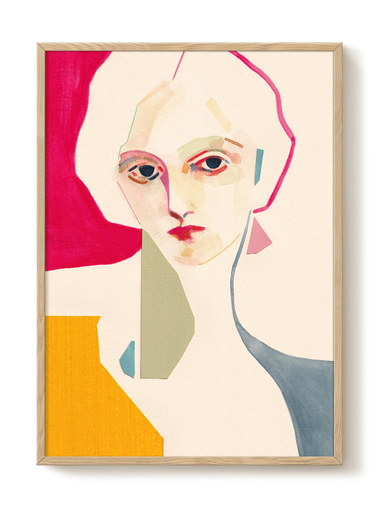 abstract portrait portrait pastel Poster