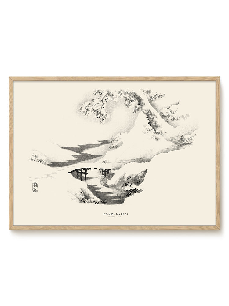 Kōno Bairei - Snowscape – modern wall art print, Falcozi Studio