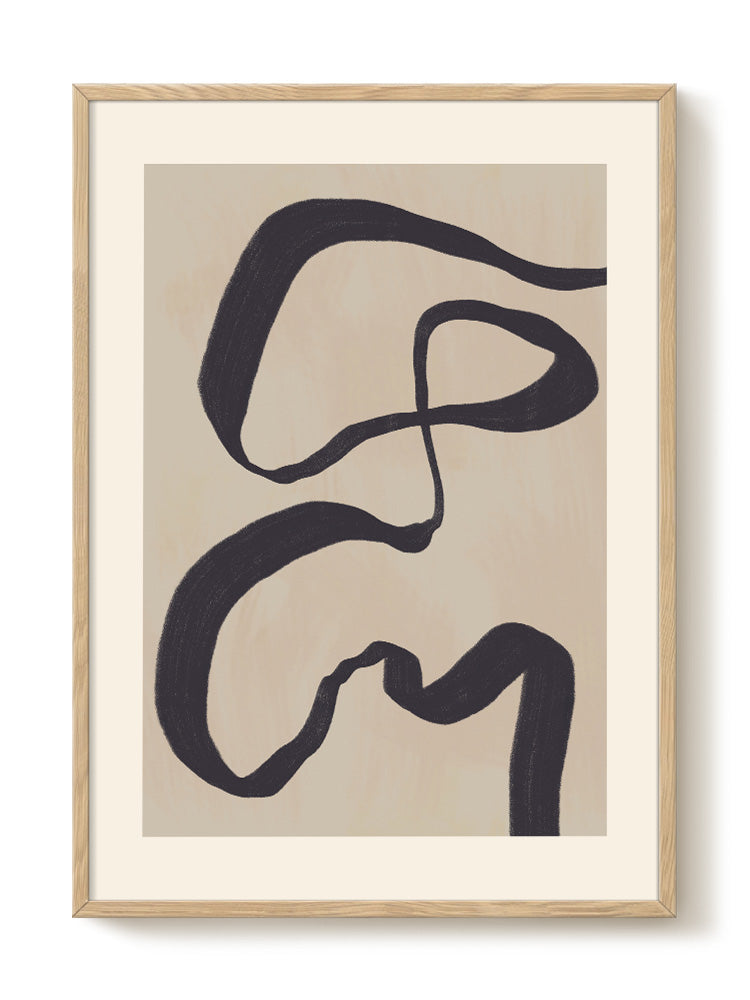 abstract portrait portrait black Poster