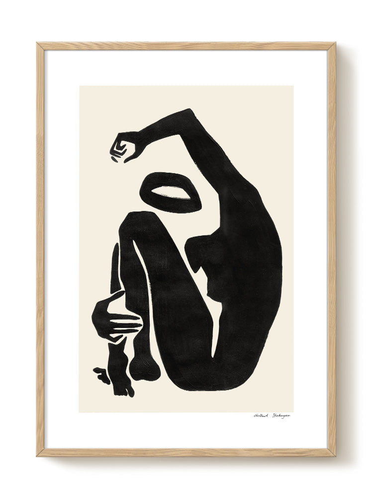 abstract portrait portrait black Poster