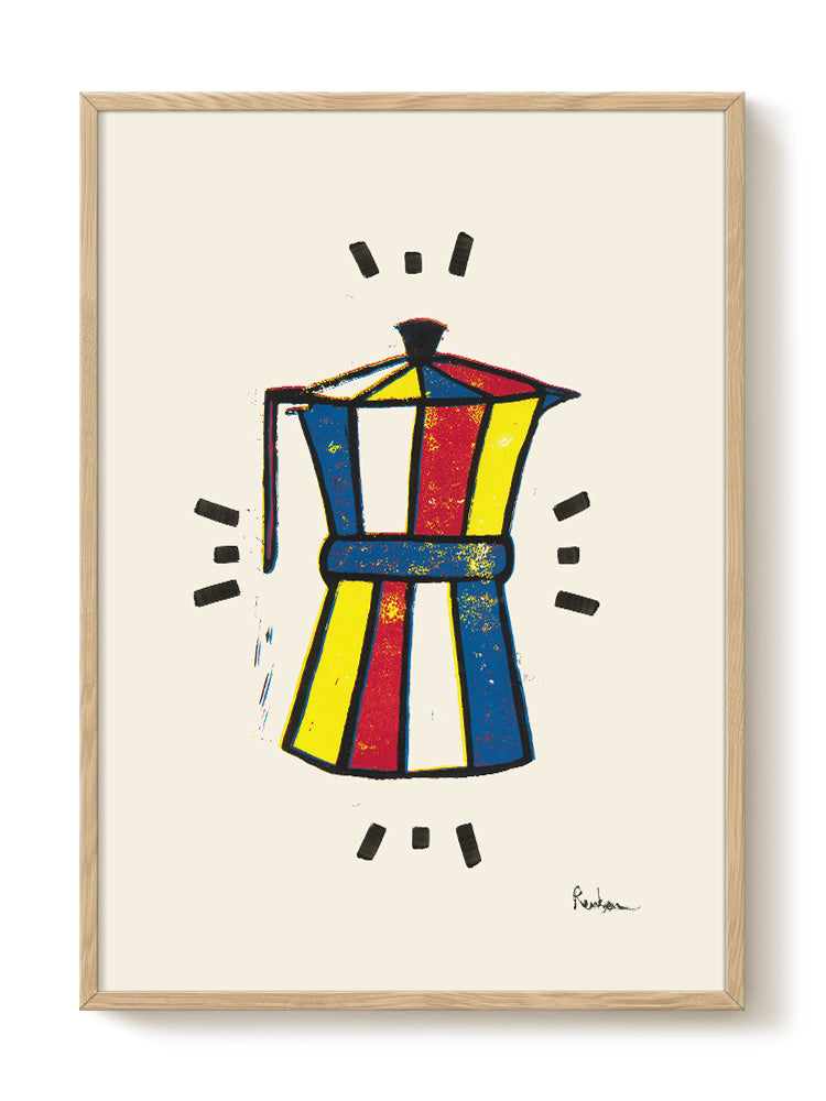 abstract coffee portrait Poster