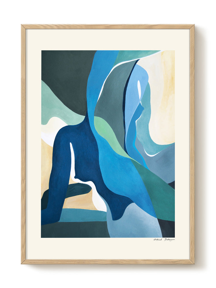 Astrid - Blue Silhouettes – modern wall art print, Falcozi Studio