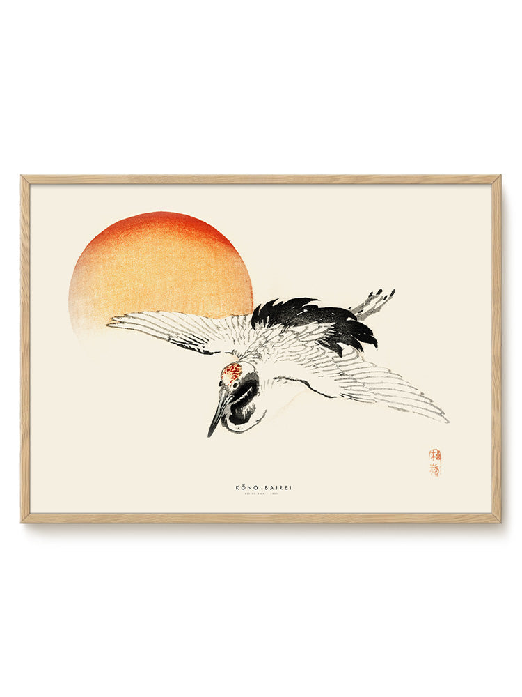 Kōno Bairei - Flying barn – modern wall art print, Falcozi Studio