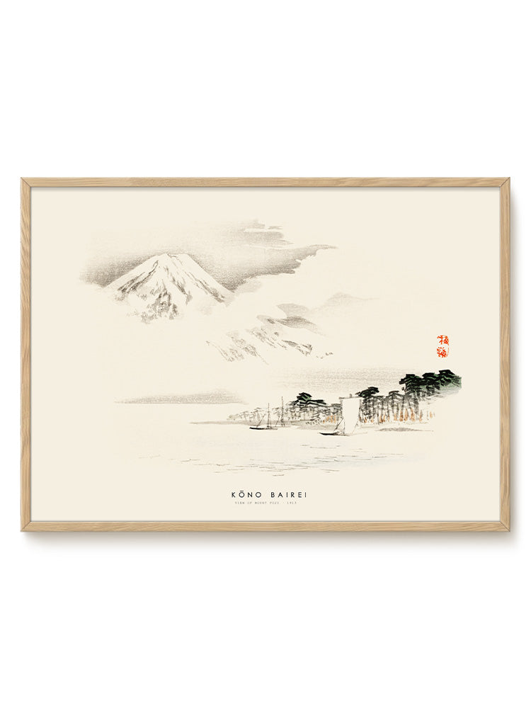 Kōno Bairei - View of Mount Fuji – modern wall art print, Falcozi Studio