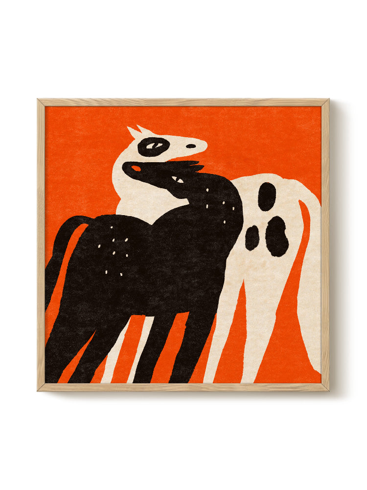 Abstract Birds Print – modern animal wall art, unique design