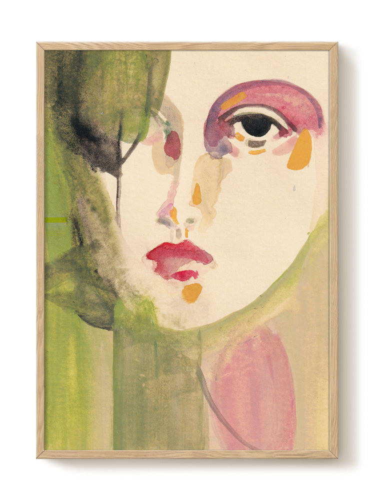abstract portrait portrait pastel Poster