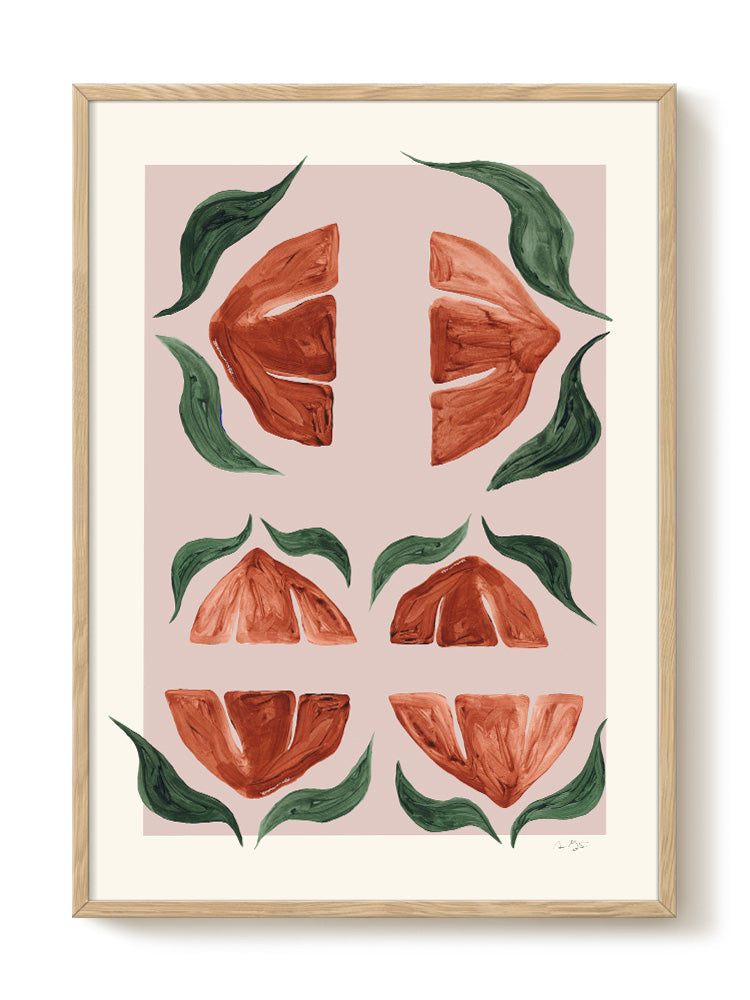 Anna Mörner - Röd Blomma – modern wall art print, Falcozi Studio