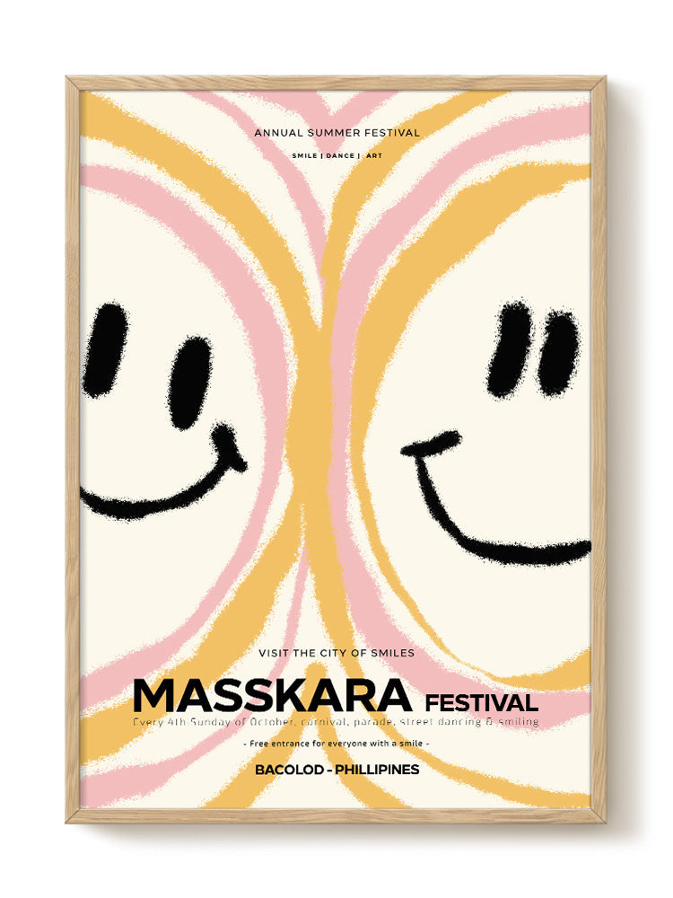 Zoe - Masskara Summer Festival – modern wall art print, Falcozi Studio