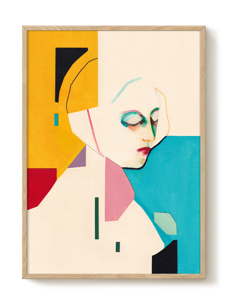 abstract portrait portrait pastel Poster