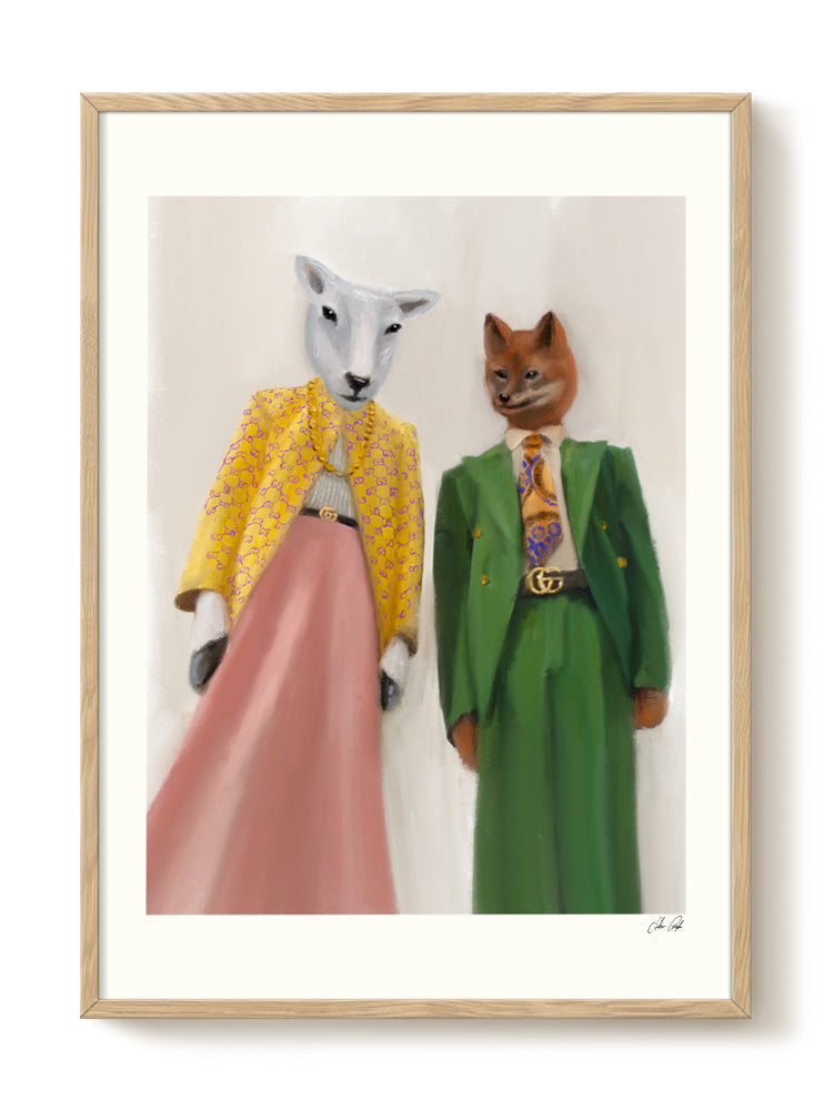 abstract animal portrait Poster