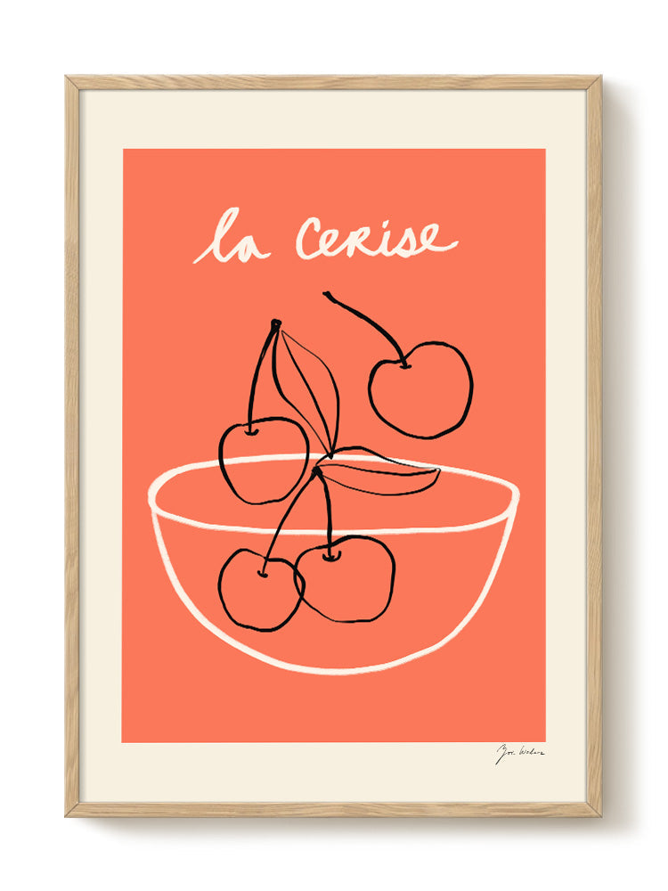 Zoe - La Cerise – modern wall art print, Falcozi Studio