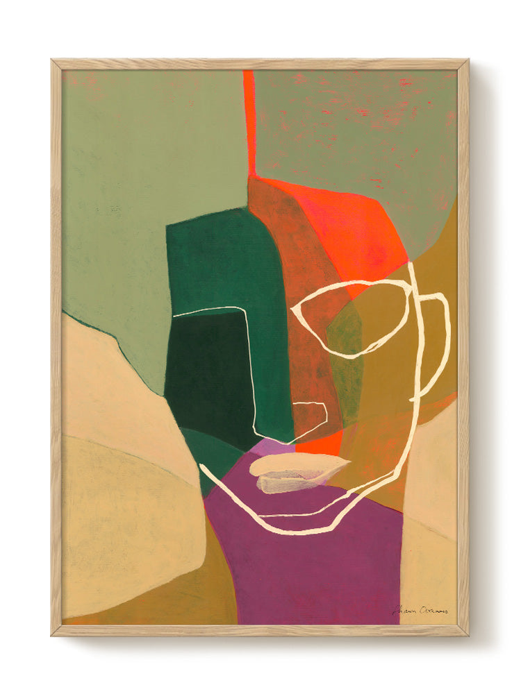 abstract portrait portrait pastel Poster