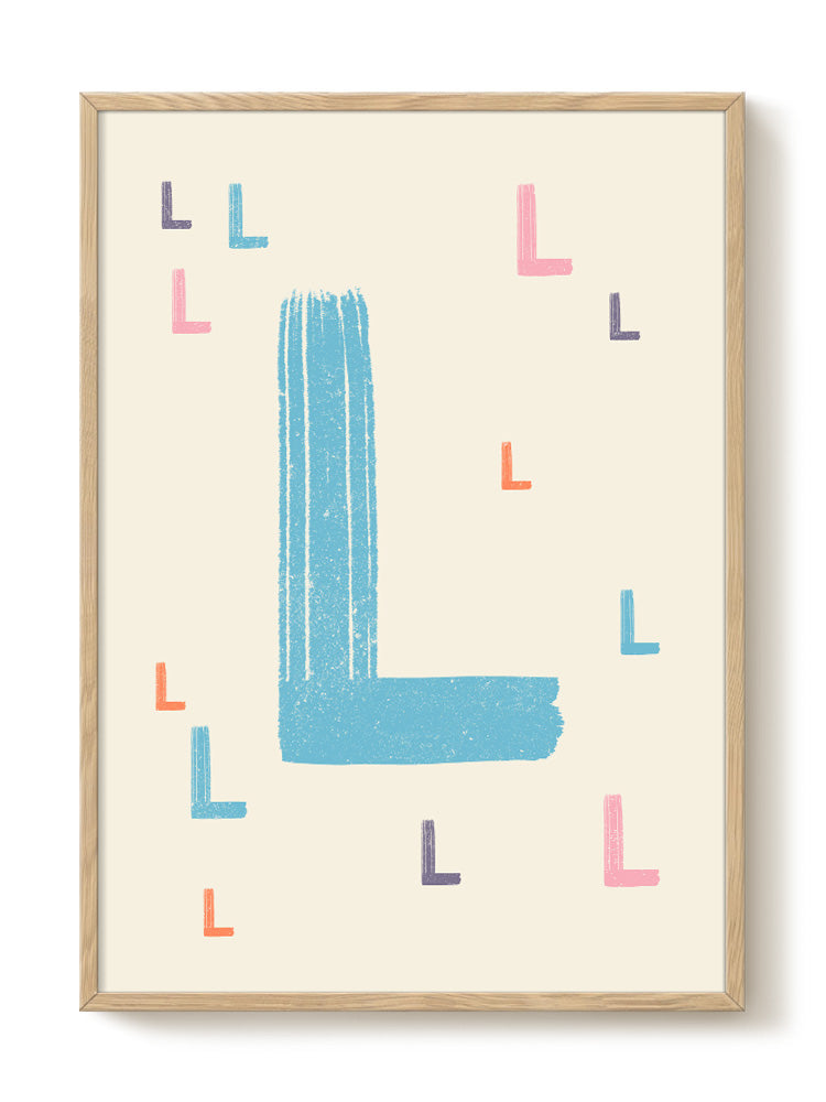 Zoe - Groovy Letters - LLL – modern wall art print, Falcozi Studio