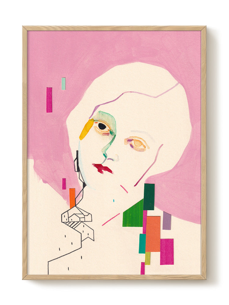 abstract portrait portrait pastel Poster