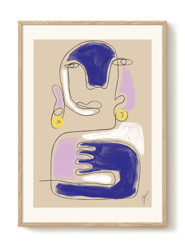 abstract portrait portrait Poster