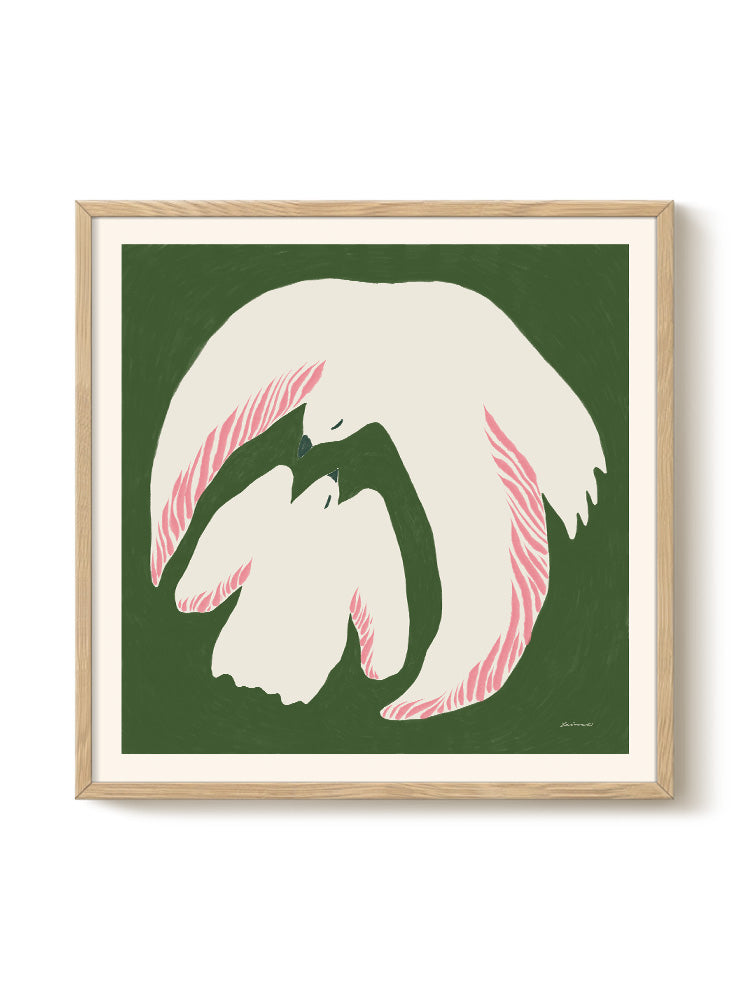 Abstract Birds Print – modern animal wall art, unique design